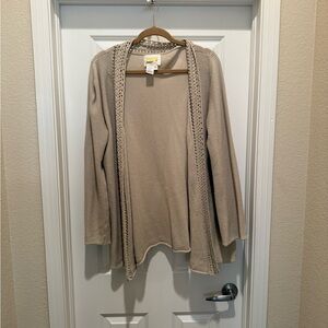 Nurture Large Tan Cardigan